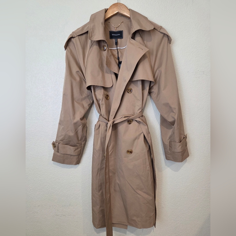 BCBGMAXAZRIA Tan Trench Coat